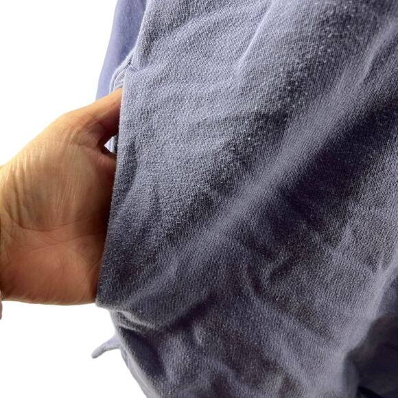 Victoria's Secret Pink Varsity CowlNeck Pullover Colorblock Periwinkle Grey M - Picture 3 of 5